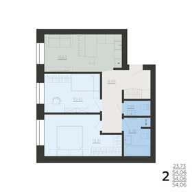Квартира 54,1 м², 2-комнатная - изображение 1