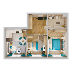 Квартира 57 м², 3-комнатная - изображение 4