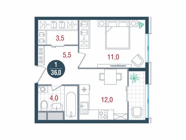 35,1 м², 1-комнатная квартира 10 500 000 ₽ - изображение 55