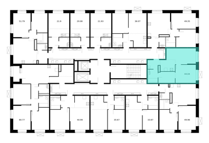 Квартира 44 м², 1-комнатная - изображение 2