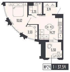 Квартира 37,5 м², 1-комнатная - изображение 1