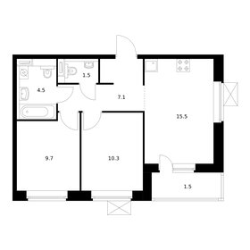 Квартира 50,1 м², 2-комнатная - изображение 1