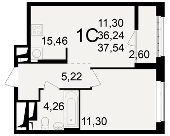 36,8 м², 1-комнатная квартира 4 350 000 ₽ - изображение 11