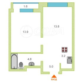 Квартира 43 м², 1-комнатная - изображение 5