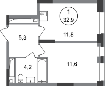 32,9 м², 1-комнатная квартира 8 616 089 ₽ - изображение 55