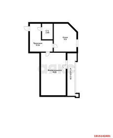 Квартира 42,6 м², 1-комнатная - изображение 1