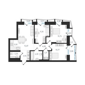 Квартира 68,3 м², 4-комнатная - изображение 1