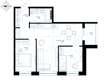 64,3 м², 1-комнатная квартира 9 067 710 ₽ - изображение 30