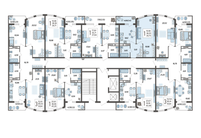 39,7 м², 1-комнатная квартира 6 439 340 ₽ - изображение 32