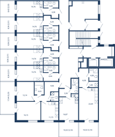 62,1 м², 2-комнатная квартира 11 300 000 ₽ - изображение 114