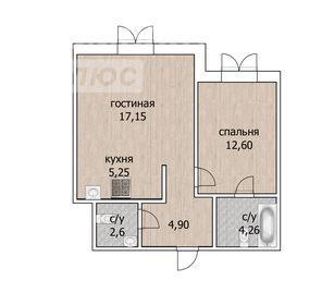 Квартира 46,8 м², 2-комнатная - изображение 2