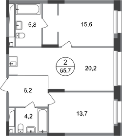 65,7 м², 2-комнатная квартира 14 980 983 ₽ - изображение 6