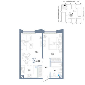 42,9 м², 2-комнатная квартира 19 890 000 ₽ - изображение 31