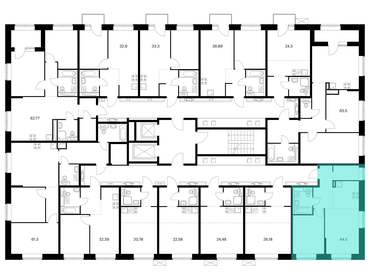 44,8 м², 1-комнатная квартира 5 763 800 ₽ - изображение 15
