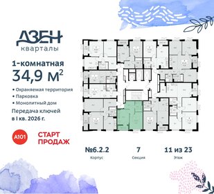 34,9 м², 1-комнатная квартира 9 630 070 ₽ - изображение 2