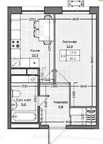 Квартира 36,2 м², 1-комнатная - изображение 1