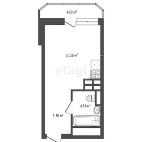 Квартира 28 м², студия - изображение 1