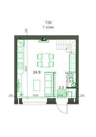 56,2 м², 3-комнатная квартира 5 318 000 ₽ - изображение 16