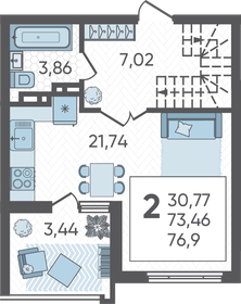 75,3 м², 2-комнатная квартира 18 000 000 ₽ - изображение 31