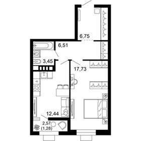 Квартира 48,2 м², 1-комнатная - изображение 1