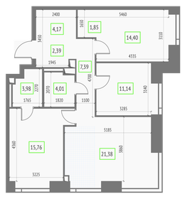 69 м², 3-комнатная квартира 37 490 000 ₽ - изображение 76