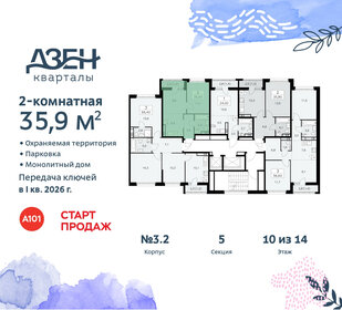 33,4 м², 2-комнатная квартира 8 500 000 ₽ - изображение 86