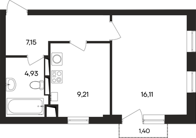 38,7 м², 1-комнатные апартаменты 12 150 581 ₽ - изображение 11
