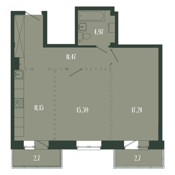 64,5 м², 3-комнатная квартира 5 800 000 ₽ - изображение 68