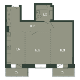 Квартира 65,6 м², 2-комнатная - изображение 1