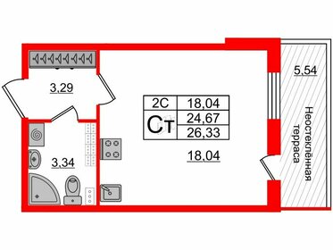 24,7 м², квартира-студия 4 800 128 ₽ - изображение 23