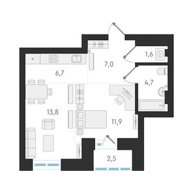 57 м², 3-комнатная квартира 6 800 000 ₽ - изображение 165