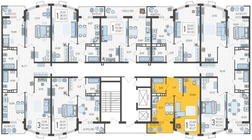 42,1 м², 2-комнатные апартаменты 6 550 000 ₽ - изображение 118
