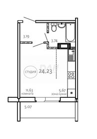 27,3 м², квартира-студия 2 755 300 ₽ - изображение 53