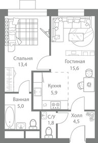 51 м², 2-комнатная квартира 15 000 000 ₽ - изображение 103