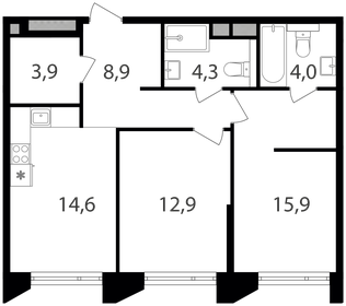 65 м², 2-комнатная квартира 26 838 500 ₽ - изображение 31