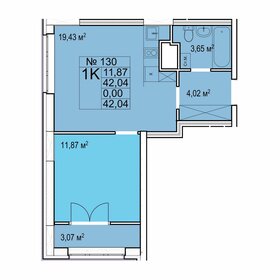 Квартира 42 м², 1-комнатная - изображение 1