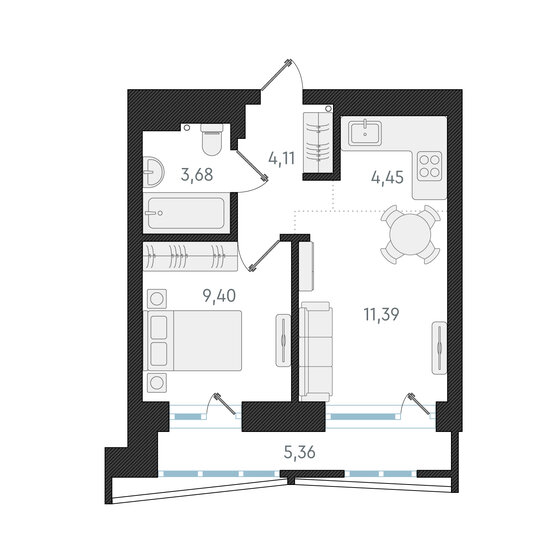 33 м², 2-комнатная квартира 9 050 000 ₽ - изображение 1