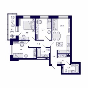 126 м², 3-комнатная квартира 20 200 000 ₽ - изображение 63
