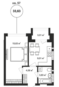 33,6 м², 1-комнатная квартира 5 992 088 ₽ - изображение 16