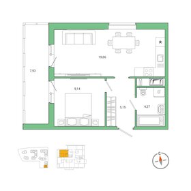 42,9 м², 1-комнатная квартира 9 400 000 ₽ - изображение 58