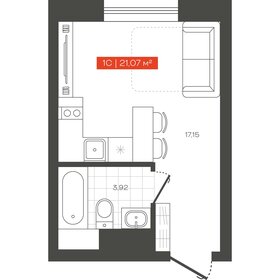 Квартира 21,1 м², 1-комнатные - изображение 1