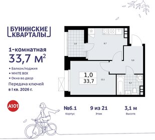 34 м², 1-комнатная квартира 10 656 875 ₽ - изображение 11