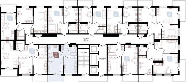 43,2 м², 1-комнатная квартира 8 527 680 ₽ - изображение 17