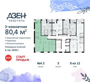 83 м², 3-комнатная квартира 18 000 000 ₽ - изображение 59
