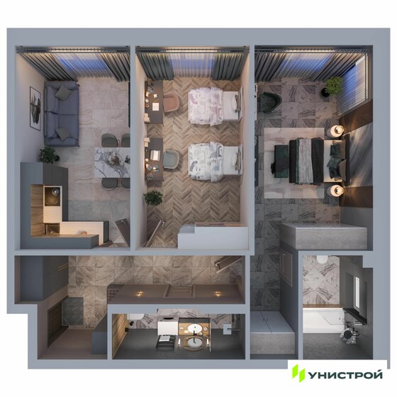 59,2 м², 2-комнатная квартира 25 140 000 ₽ - изображение 38