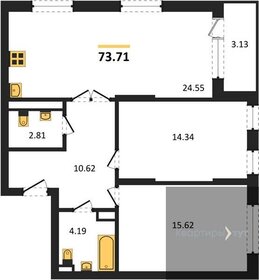 78,1 м², 2-комнатная квартира 12 300 000 ₽ - изображение 151