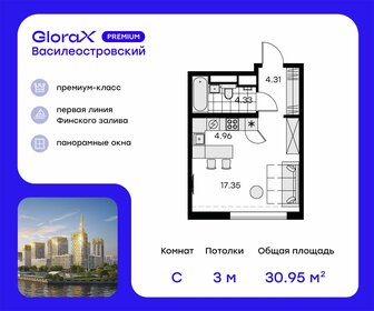 Квартира 31 м², студия - изображение 1