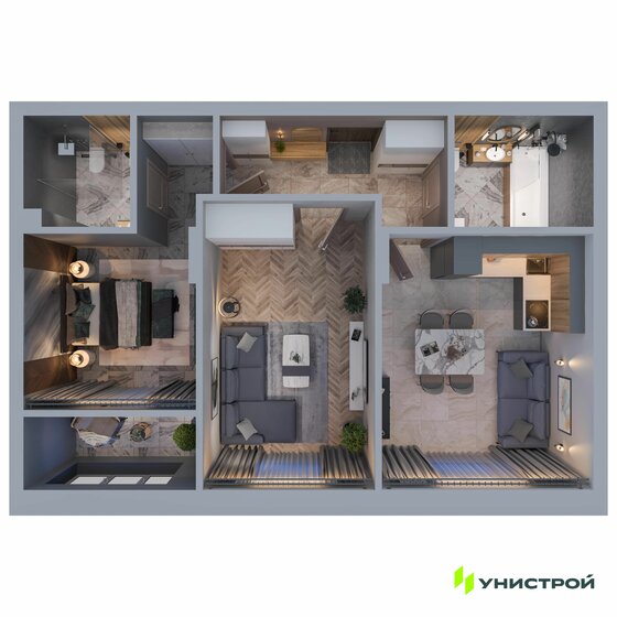 59,2 м², 2-комнатная квартира 25 140 000 ₽ - изображение 40