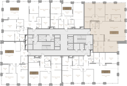 222 м², 7-комнатная квартира 195 581 600 ₽ - изображение 135