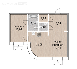 48,5 м², 3-комнатная квартира 7 990 000 ₽ - изображение 94